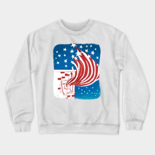 Stripes and Starry Night Crewneck Sweatshirt